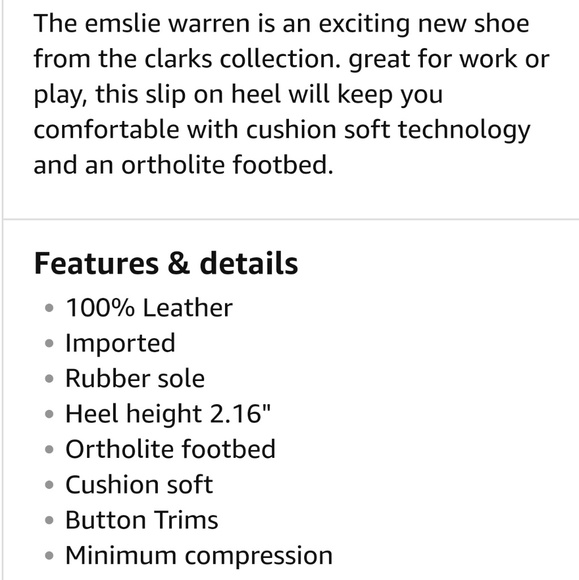 Clarks Emslie Warren Leather Bootie Sz 7.5 Wide - Picture 7 of 7